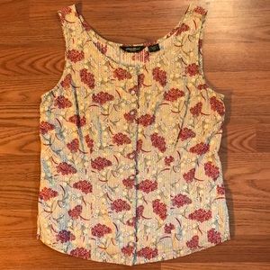 Eddie Bauer Floral Tank Top, sz XS, Cotton